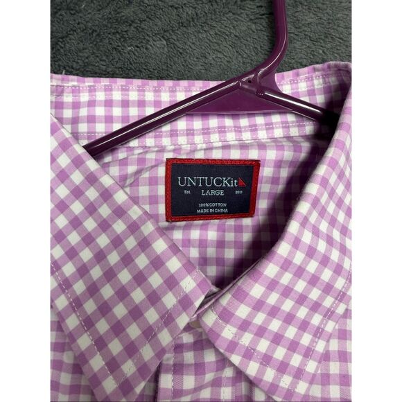 UNTUCKit Men’s Large Pink Dress Shirt! - Picture 3 of 3